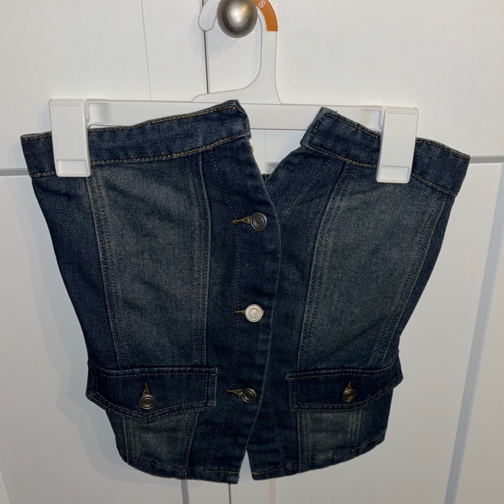 Dark Blue Denim Corset